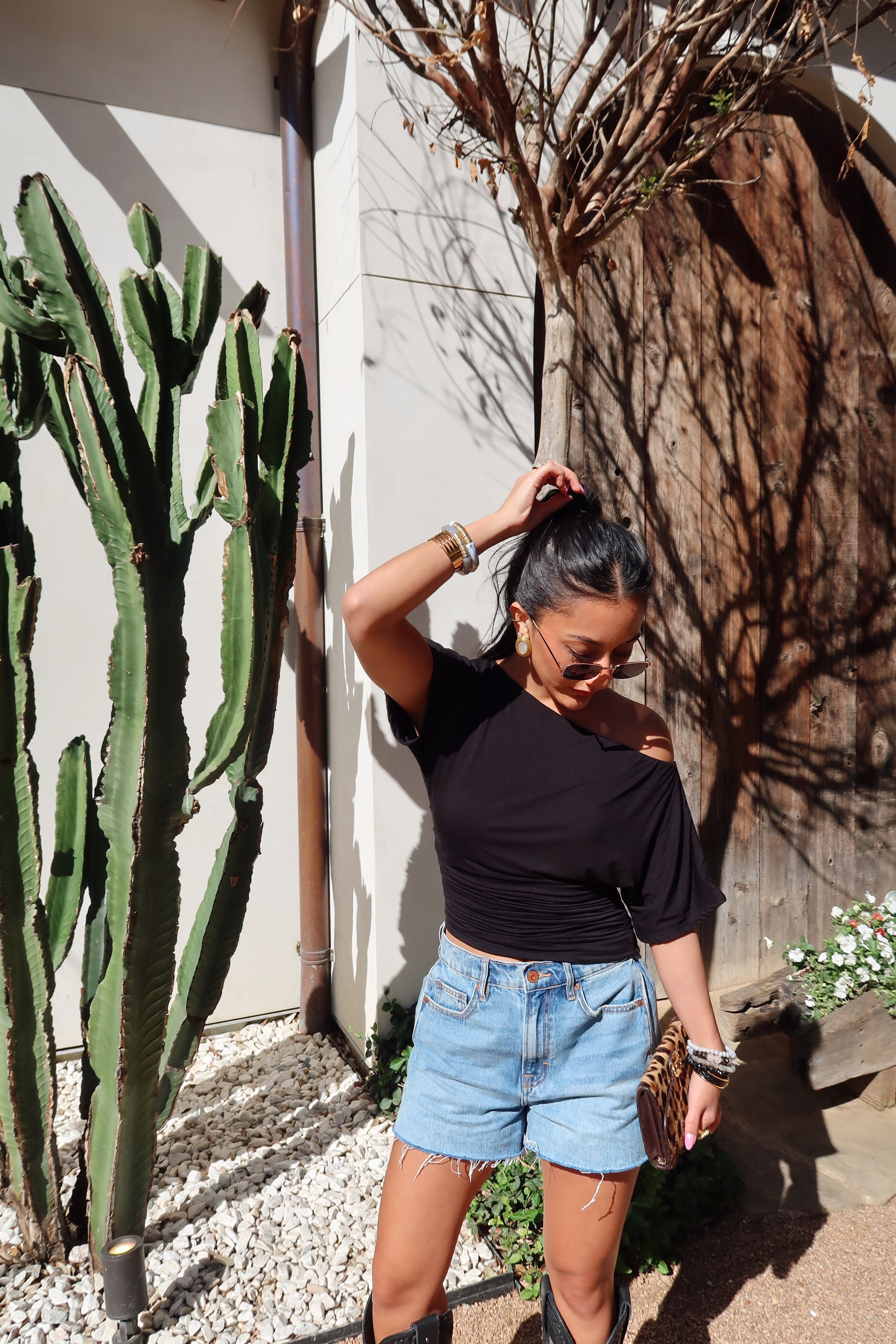 Saddle Up Shorts- Medium Wash