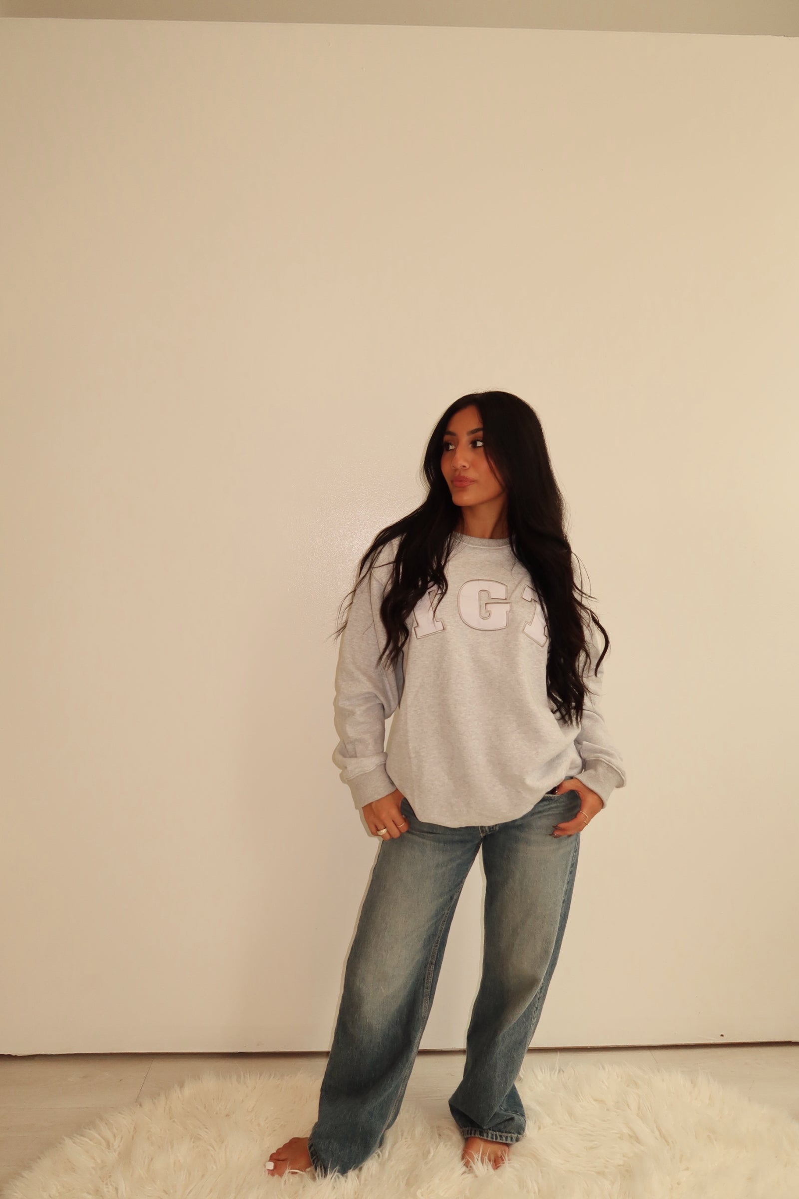 TGT Crewneck- Gray & White