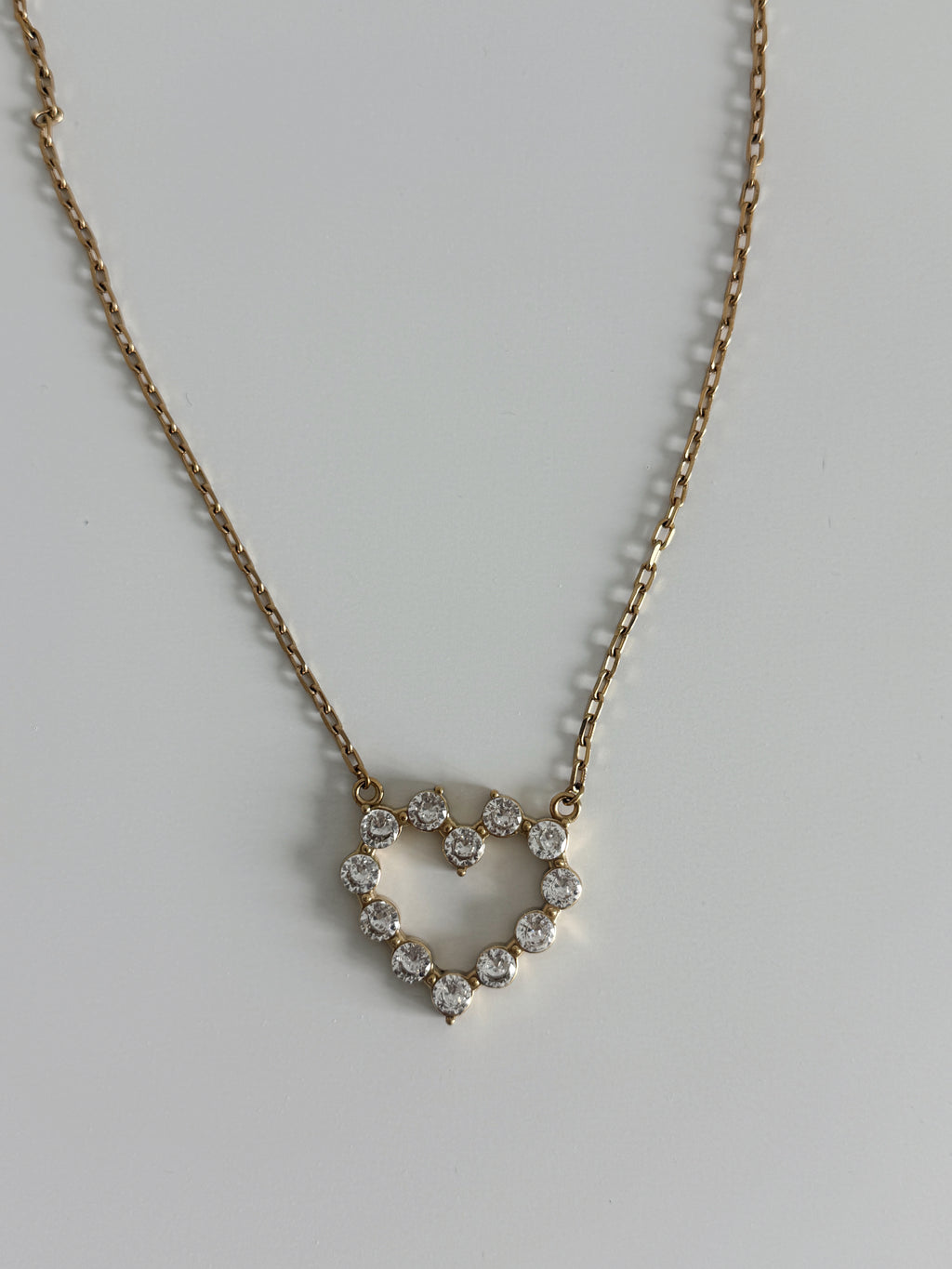 LARGE DIAMOND HEART NECKLACE