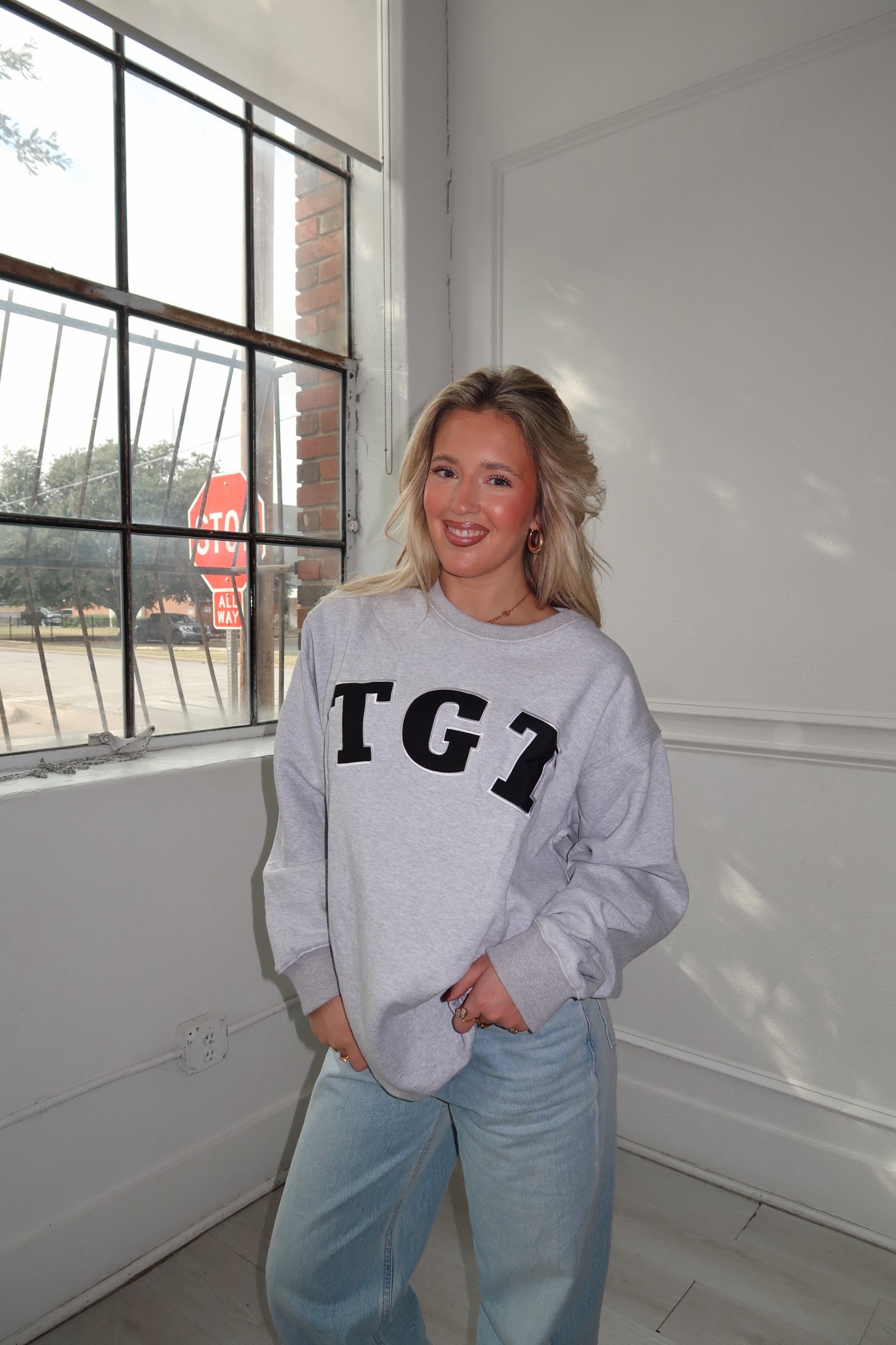 TGT Crewneck- Gray & black