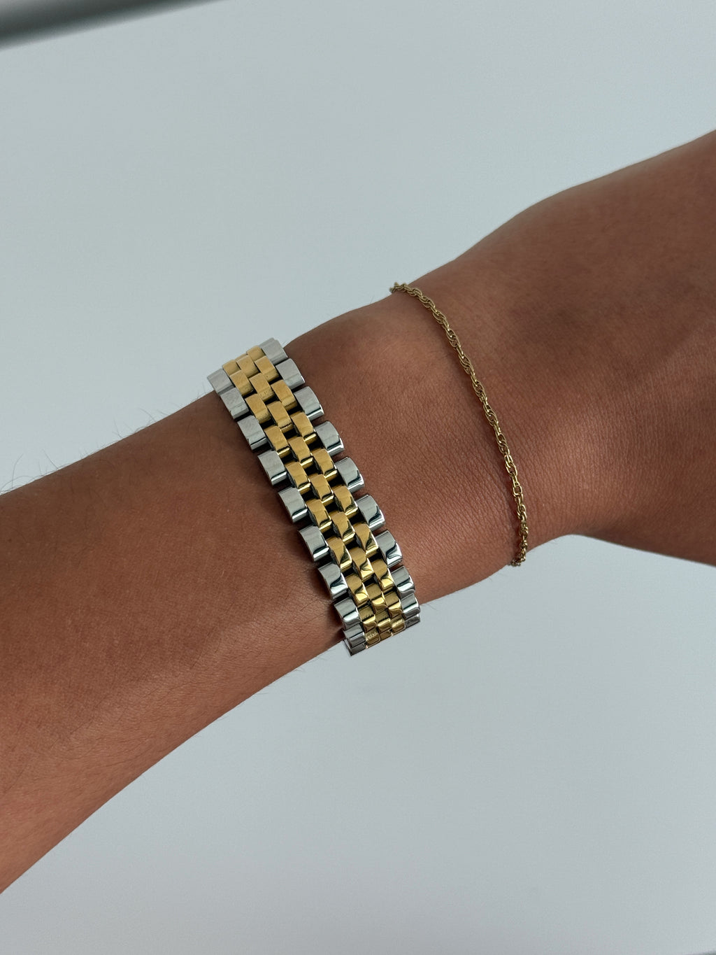 TWO TONED WATCH BRACELET