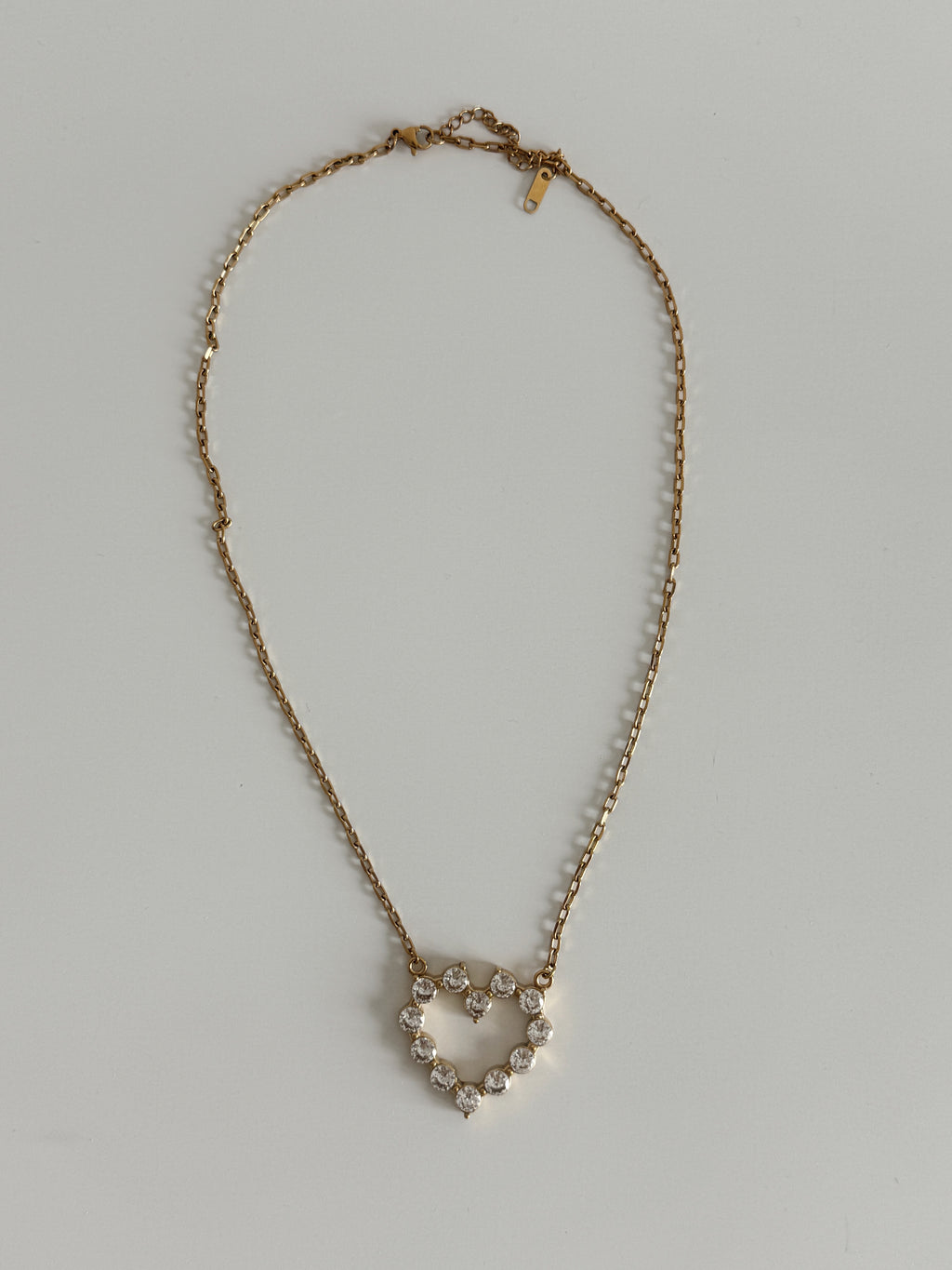 LARGE DIAMOND HEART NECKLACE